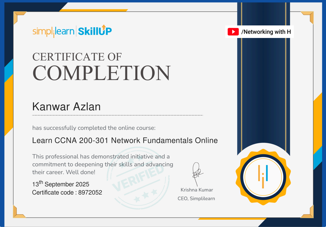 CCNA Certificate