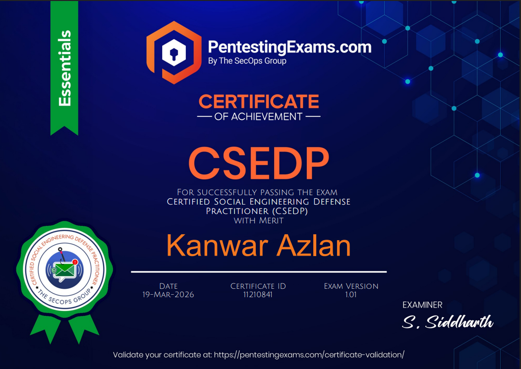 CSEDP Certificate
