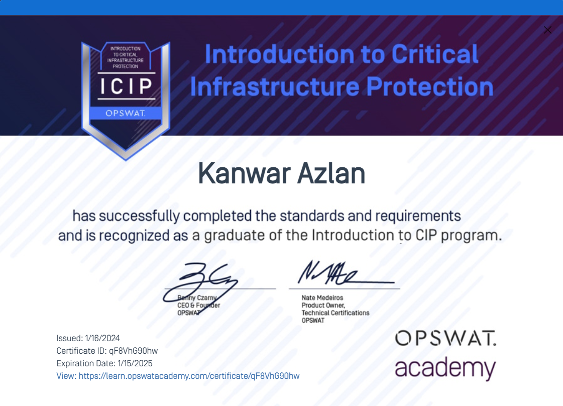 ICIP Certificate