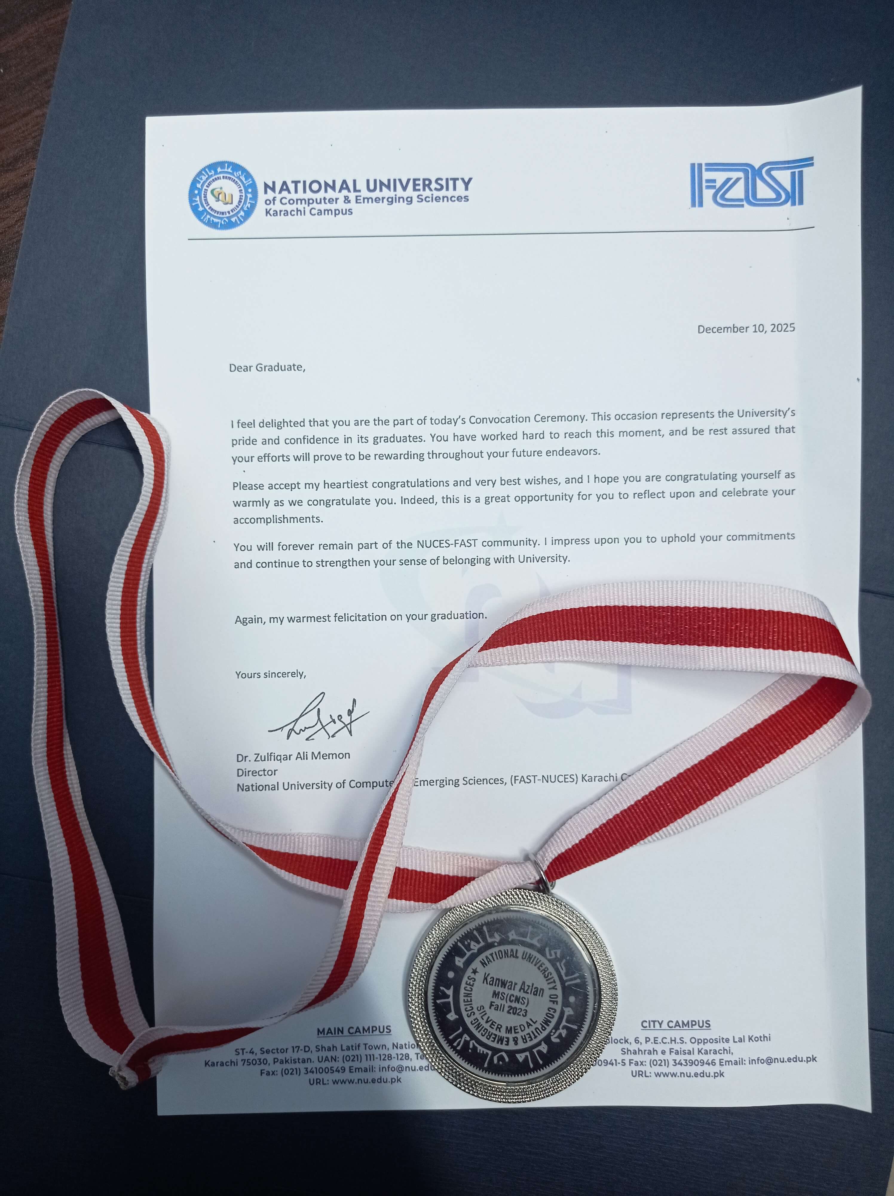 Medal and Certificate